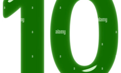 numeral 10 ten isolated on white background 3d render PERTT6