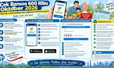 cek bantuan sosial 600 ribu oktober 2026 menggunak