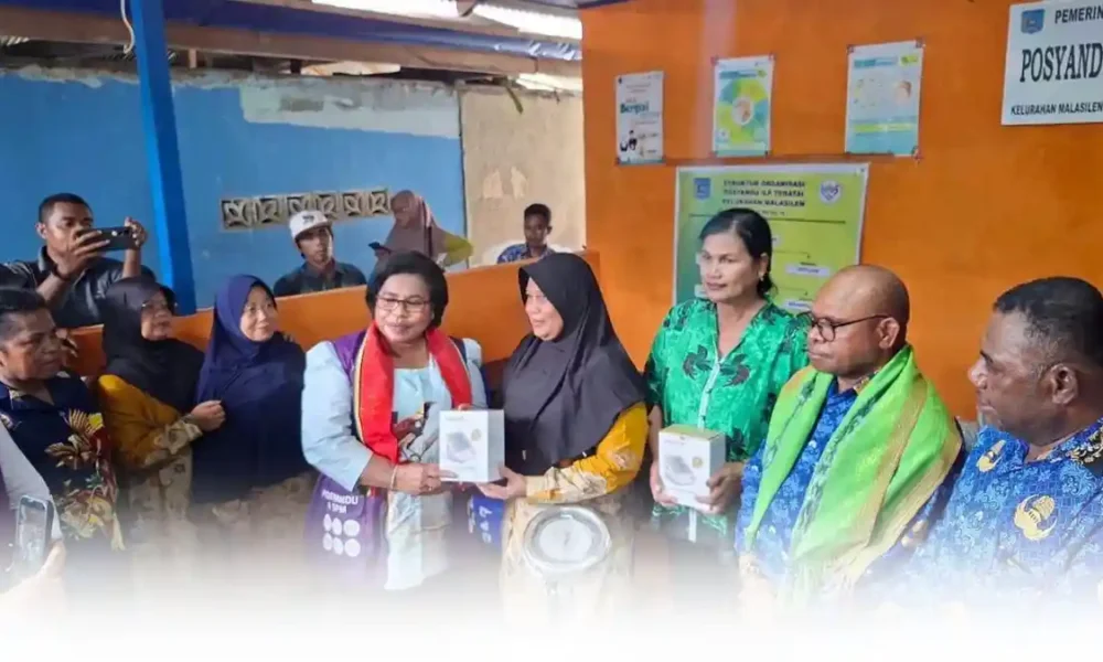wali kota sorong meresmikan 2 posyandu perkuat lay
